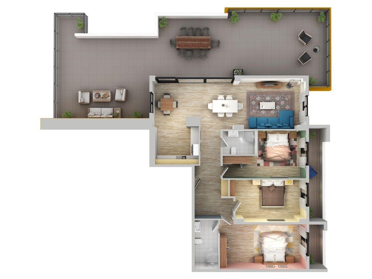 4-комнатная квартира · 252.8 м² · Green Alley